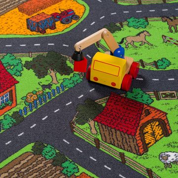 Kinderteppich Kinder Spiel Teppich Bauernhof, Snapstyle, Rechteckig, Höhe: 4 mm
