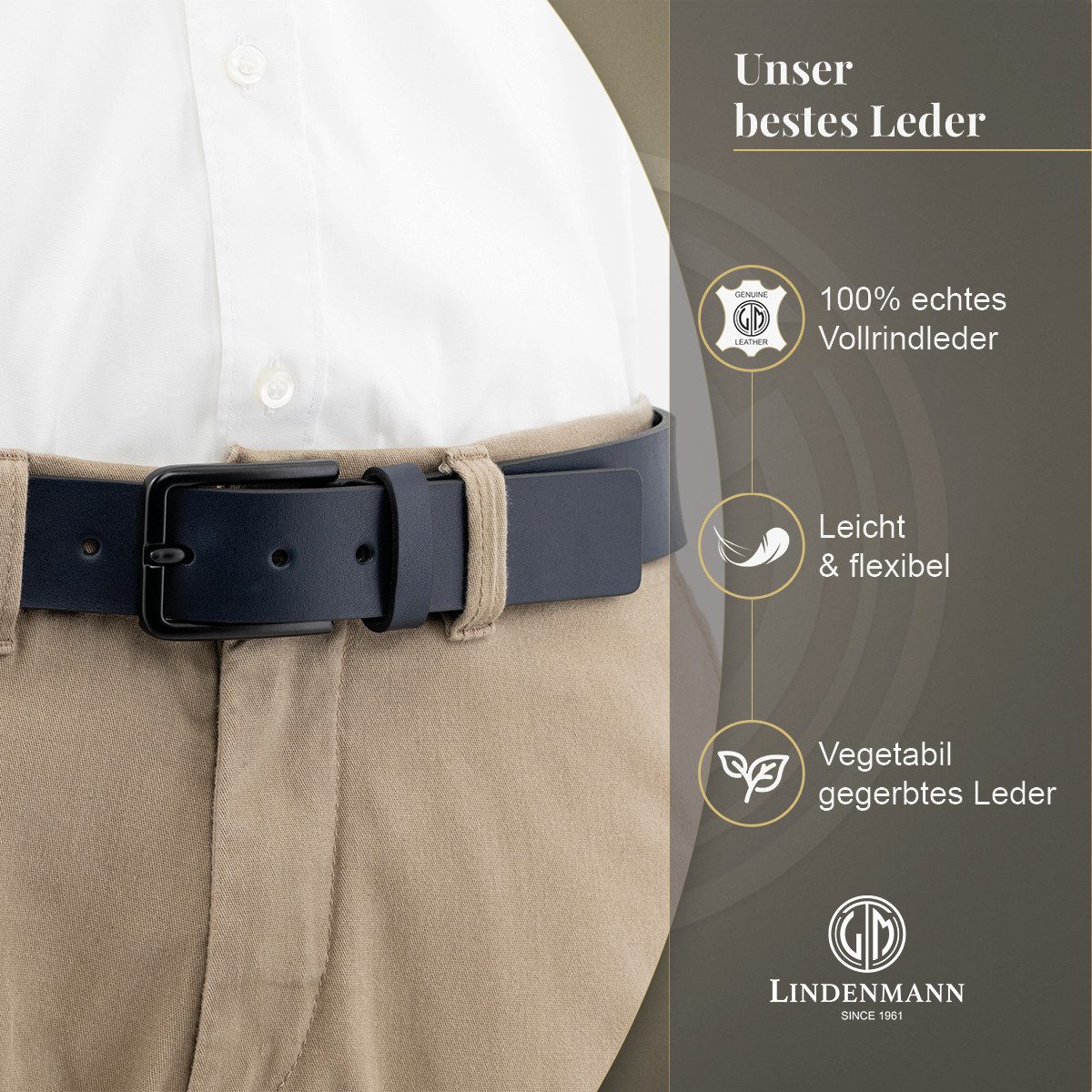 LINDENMANN Ledergürtel günstig online kaufen