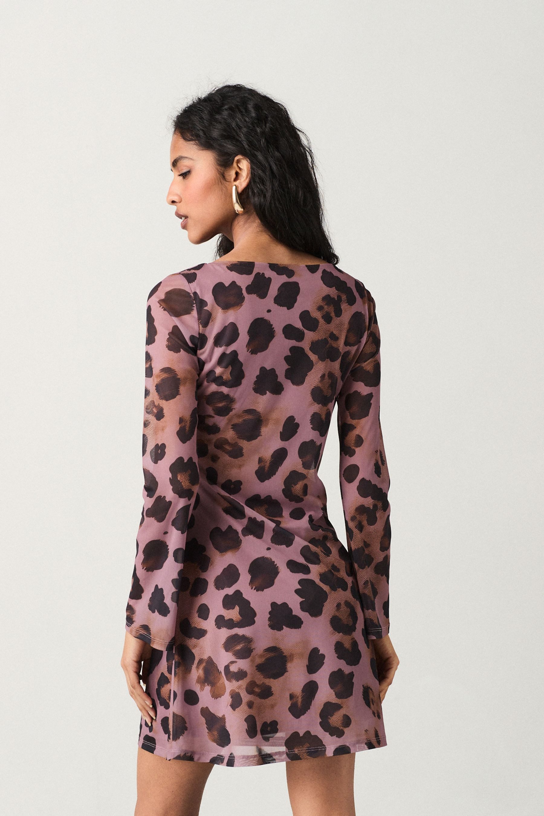 Next Minikleid Langärmeliges Mesh-Minikleid (1-tlg) günstig online kaufen