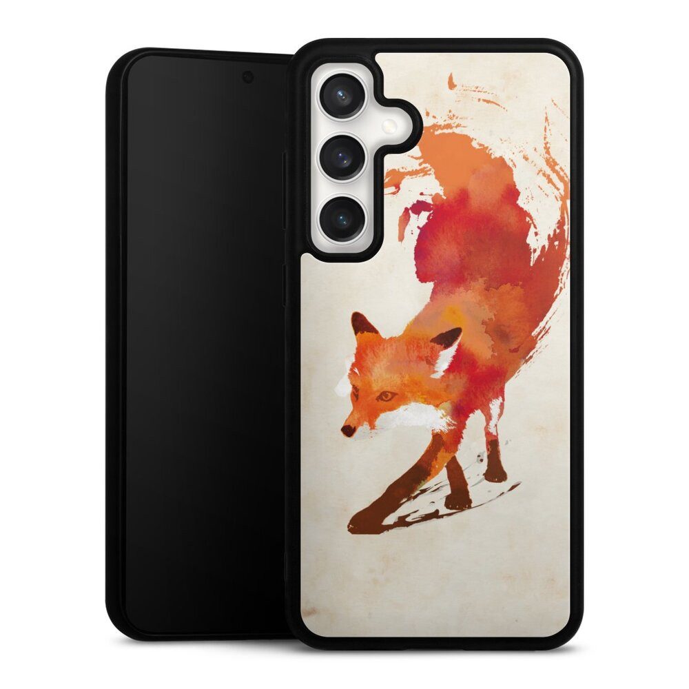 DeinDesign Handyhülle Fuchs Graphic Herbst Vulpes Vulpes, Samsung Galaxy S24 FE 5G Gallery Case Glas Hülle
