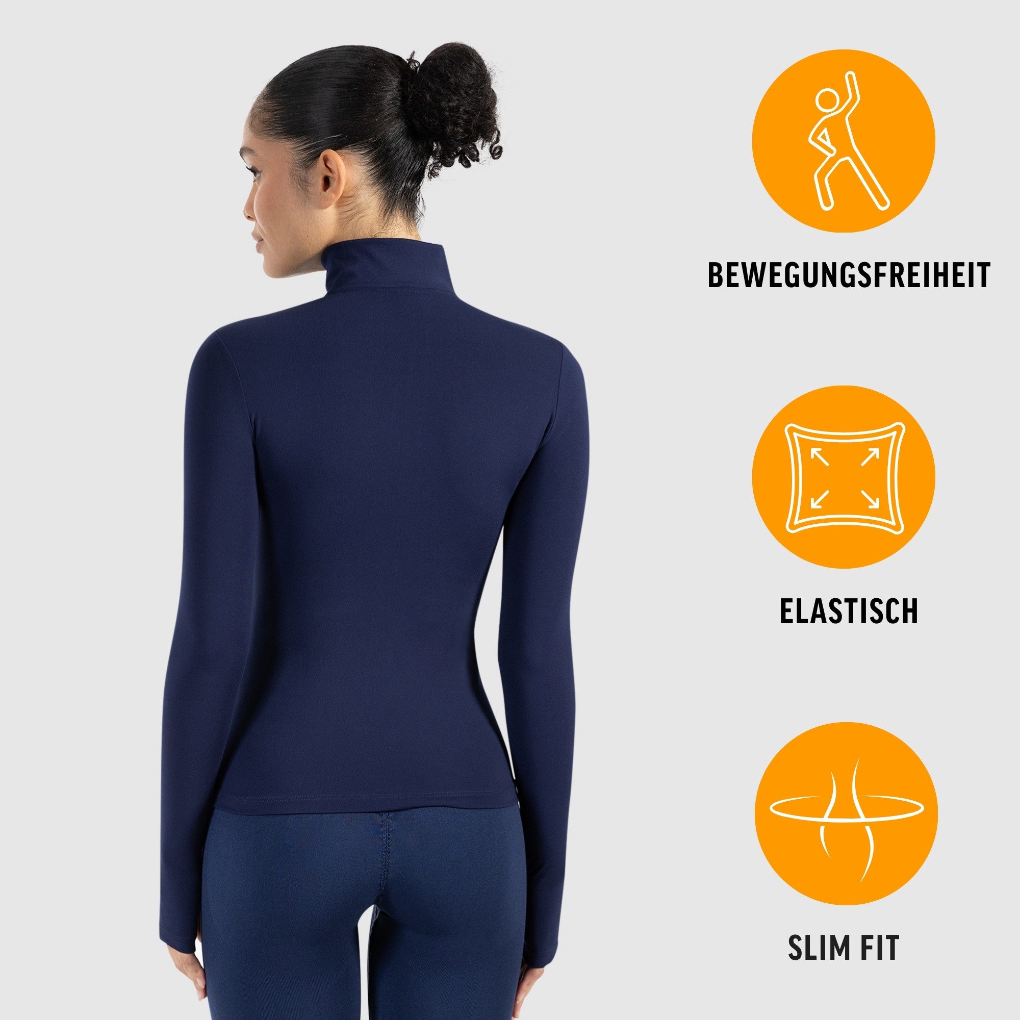 Smilodox Outdoorjacke Kenna, Sportjacke mit tailliertem Schnitt, Windbreaker Laufjacke Sport Oberteil Daumenlöcher Activewear Atmungsaktiv Freizeit Fitness