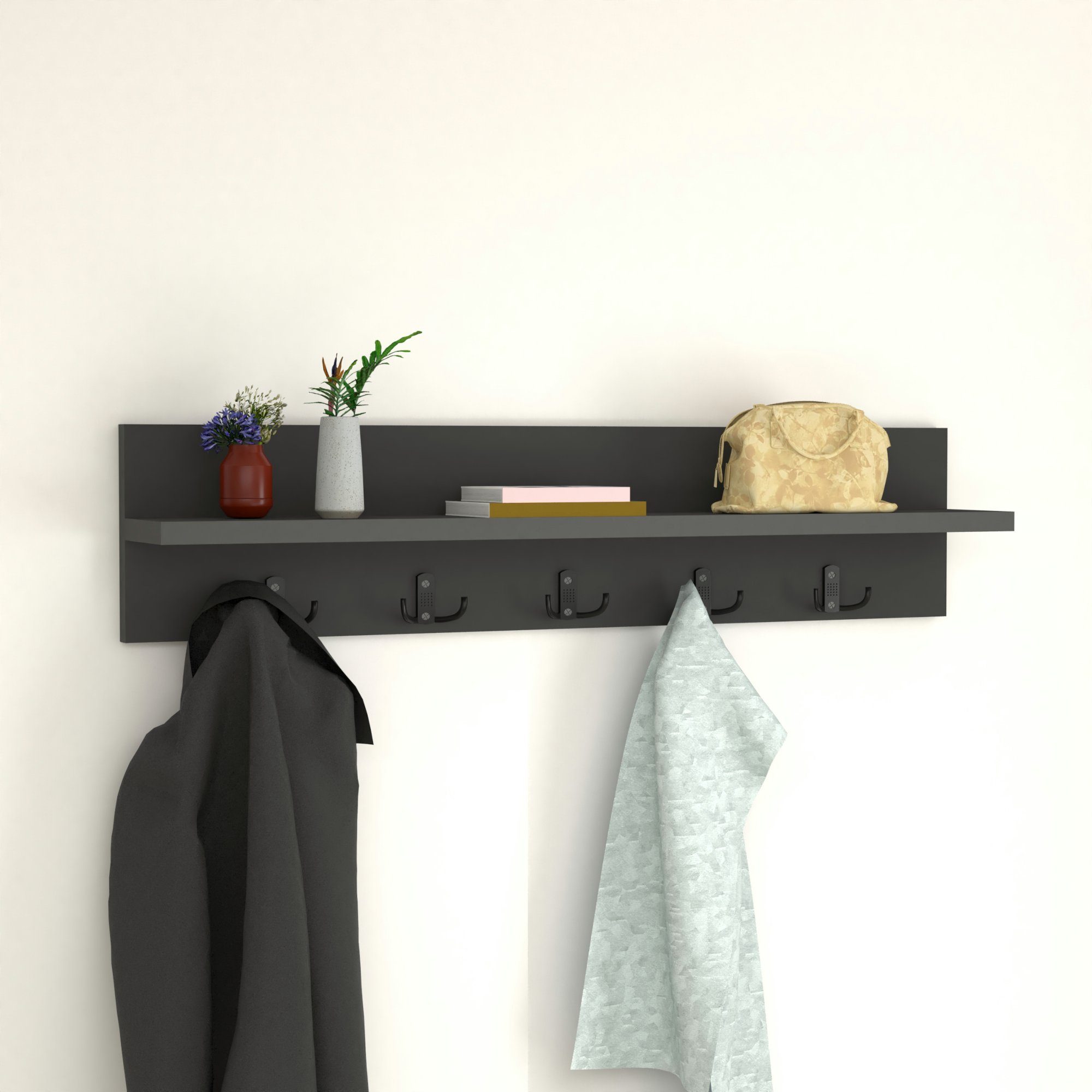 en.casa Wandgarderobe, »Hammarö« Flurgarderobe mit Ablage günstig online kaufen