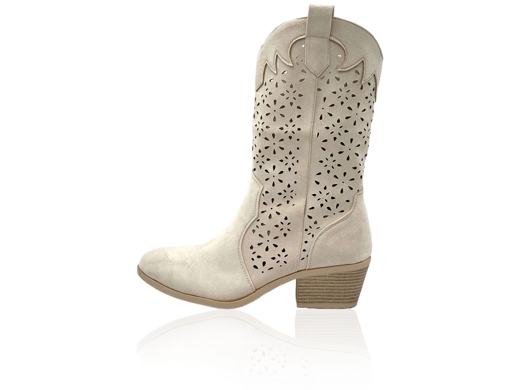 Nowaland Damen Sommerstiefel im modischen Cowboy-Stil Stiefel Seitlicher Re günstig online kaufen