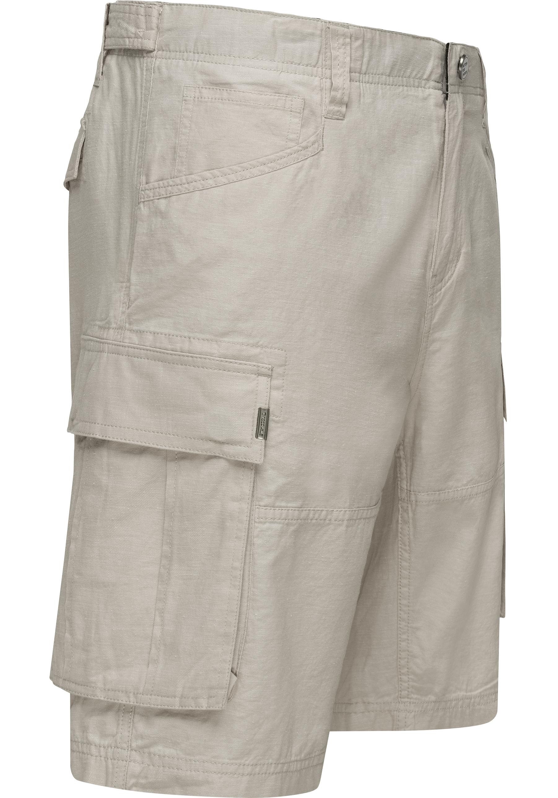 Ragwear Shorts Merly Linen (1-tlg) Kurze Leinenhose in Cargo-Optik