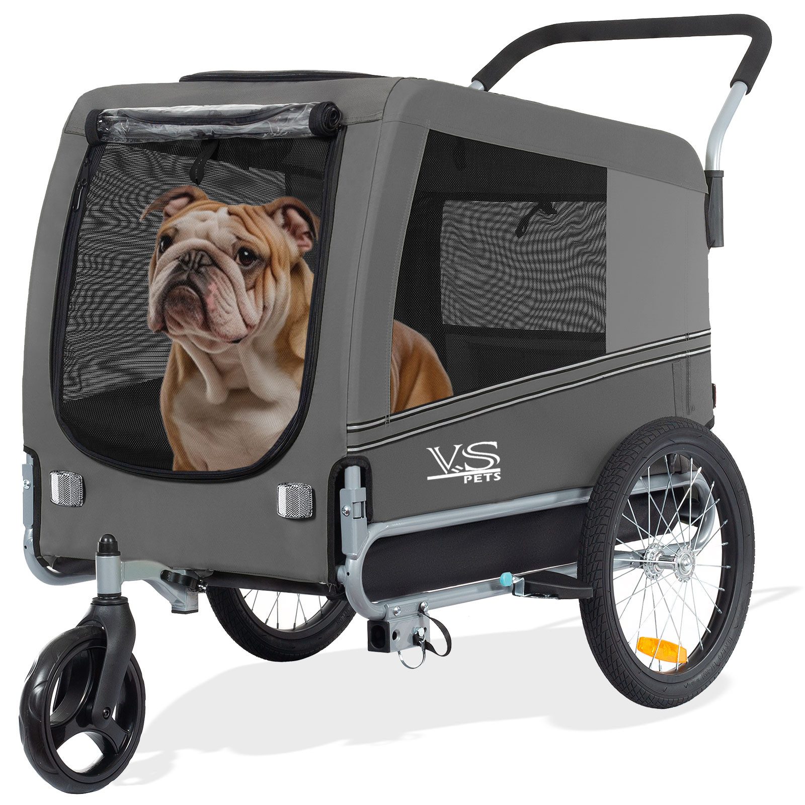 TIGGO Fahrradhundeanhänger TIGGO VS Pets Hundefahrradanhänger Hundetransporter Fahrradanhänger, Geeignet für mittelgroße bis große Hunde
