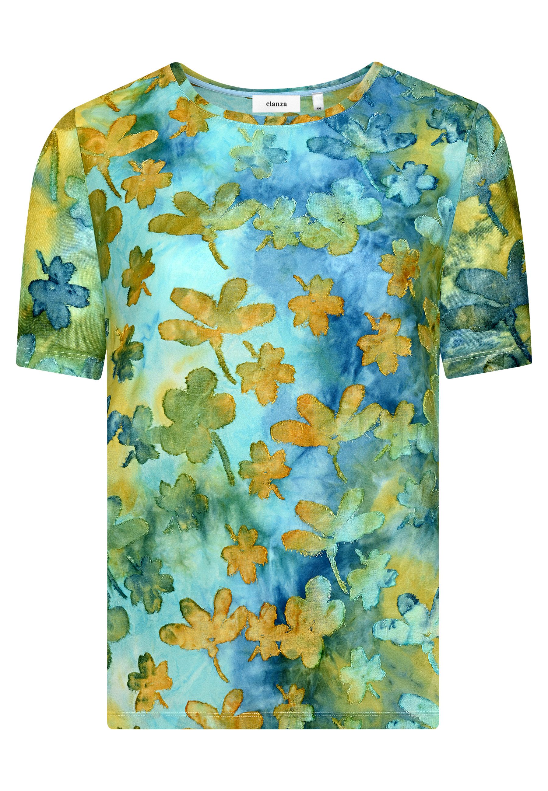 elanza T-Shirt Shirt T&D Flowers - 10/blue-curry (1-tlg)