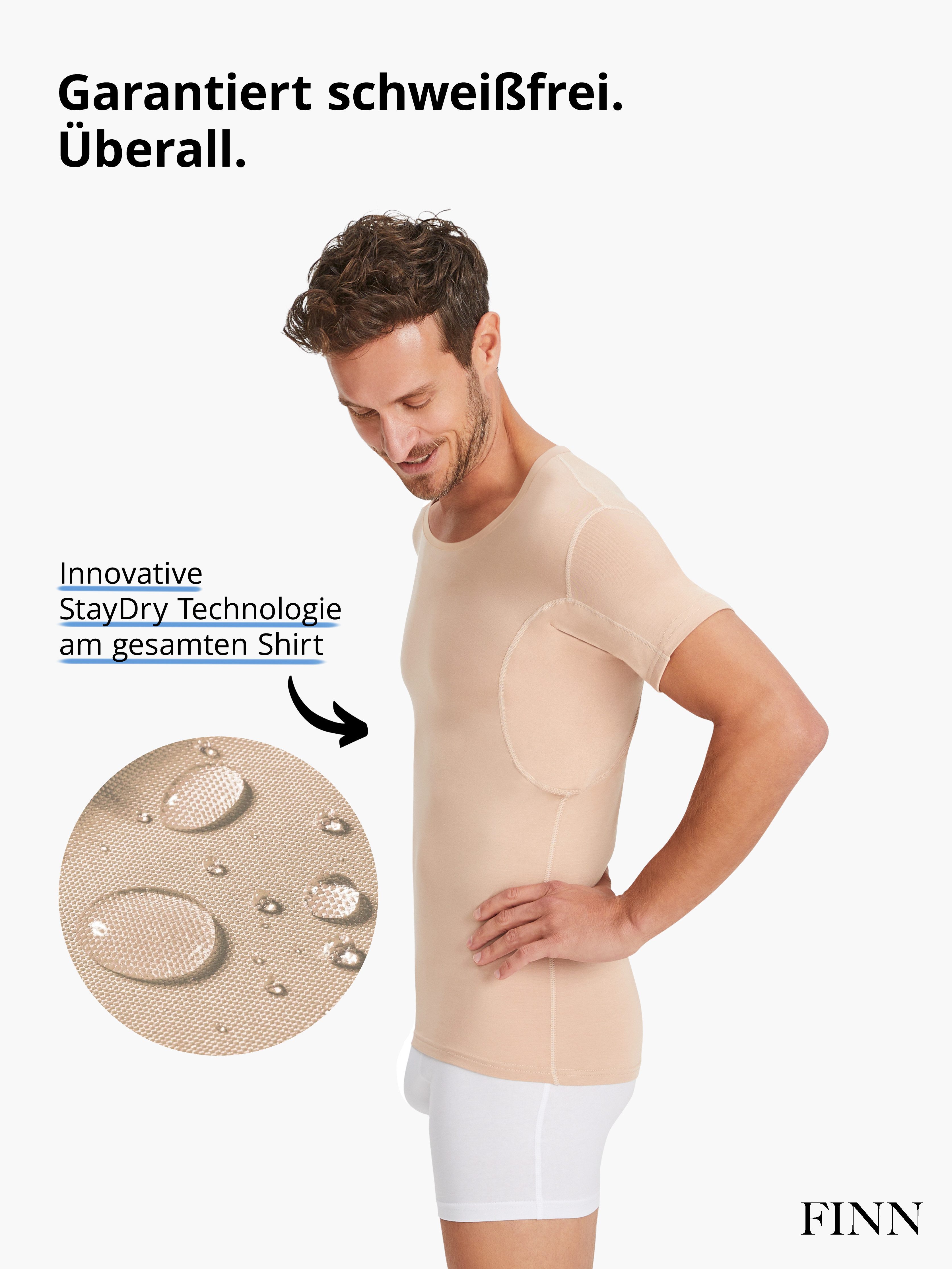 FINN Design Funktionsunterhemd Wasserabweisendes Anti-Schweiß Shirt Herren günstig online kaufen