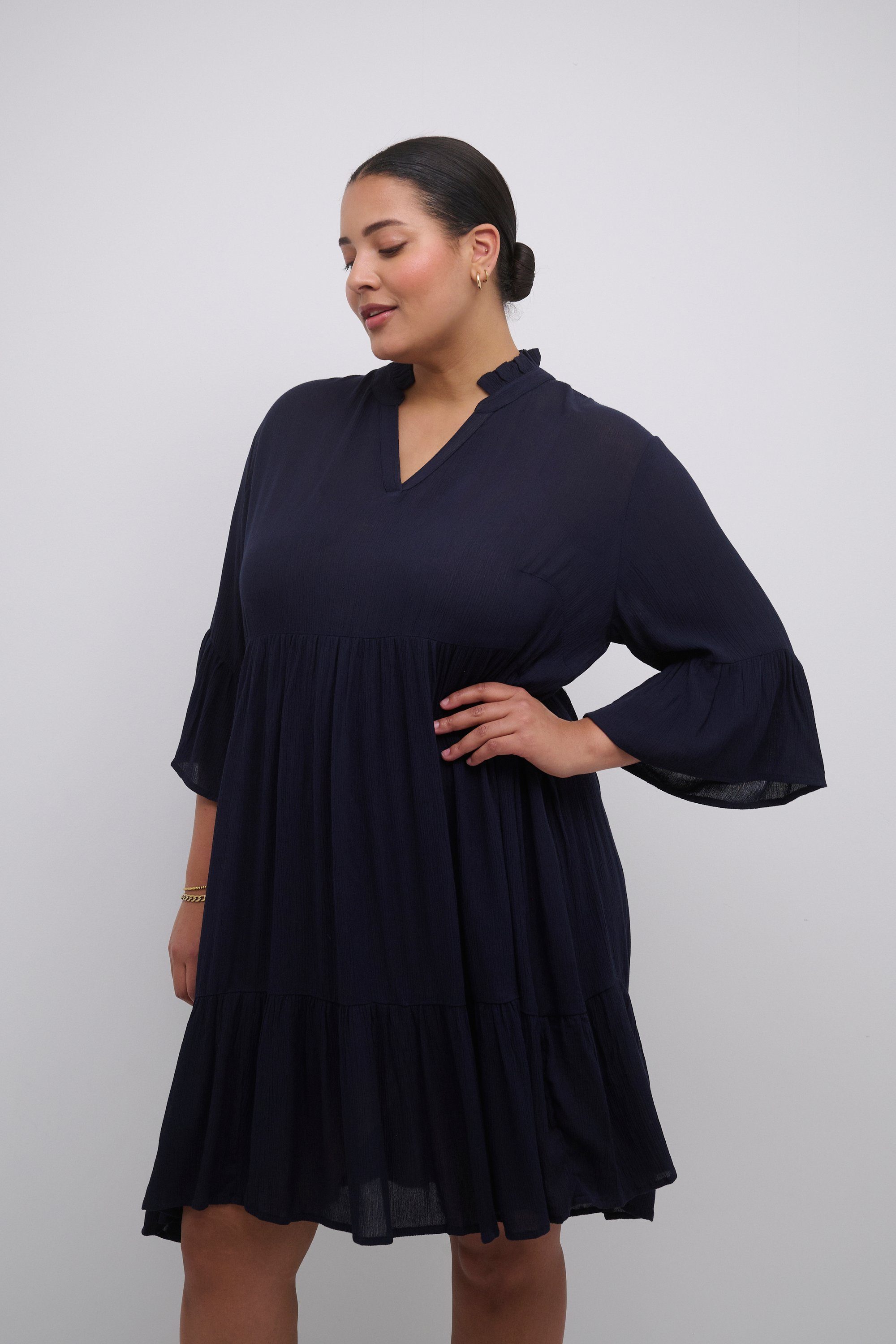 KAFFE Curve Blusenkleid Kleid KCmariana Große Größen