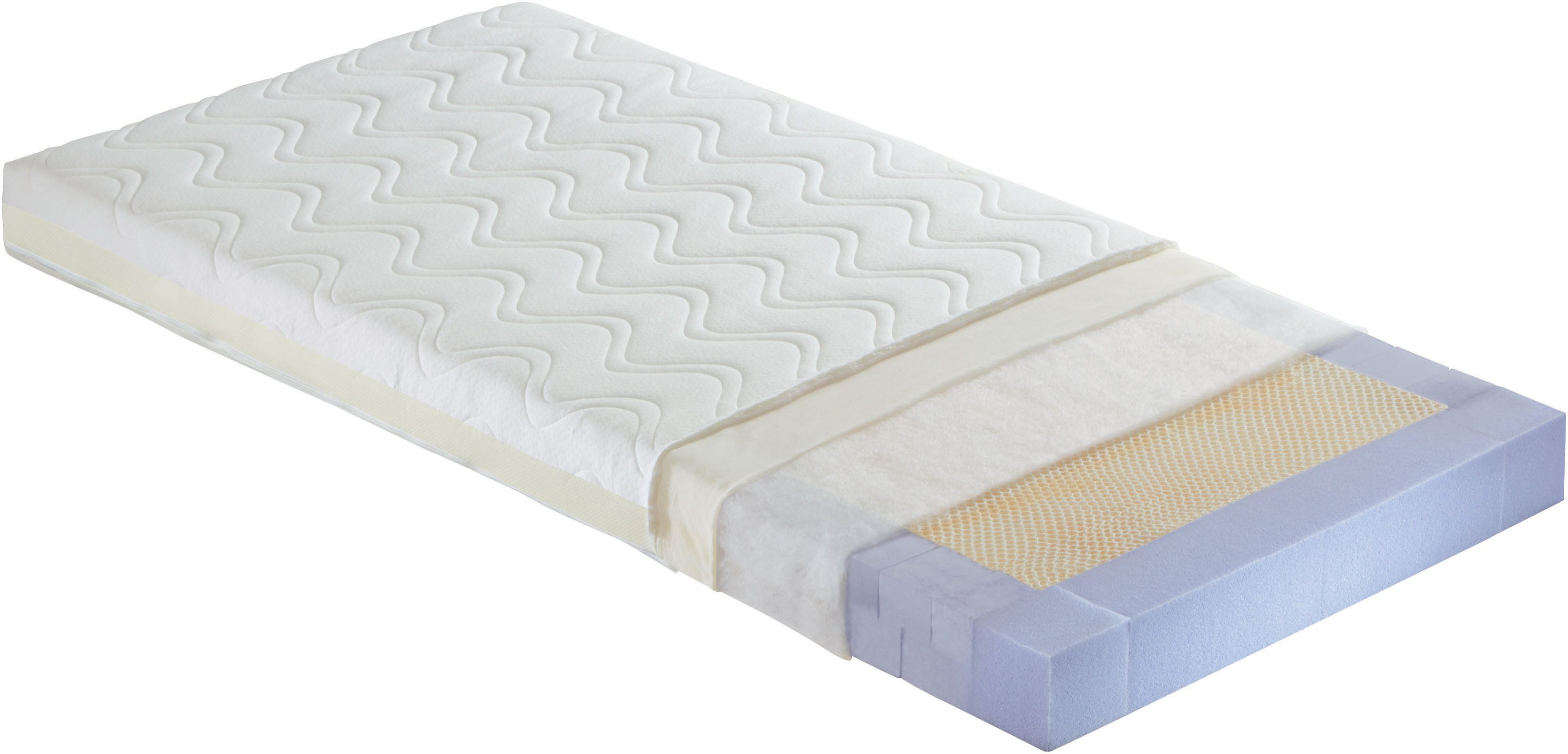 Babymatratze AIRWELL 200, 70x140cm, Kaltschaum Kindermatratze, PAIDI, 10 cm hoch, (mittlere Stauchhärte, 95°C waschbarer Bezug in Weiß), Top Luftzirkulation, langlebig, Wendematratze, umlaufende Trittkante