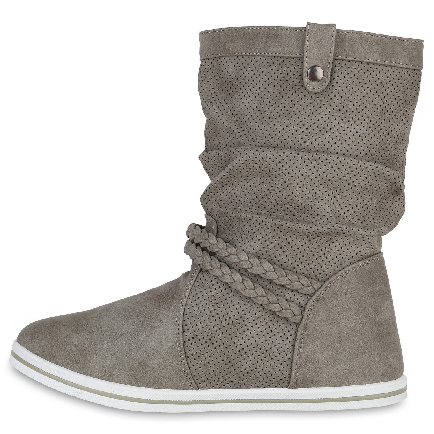 VAN HILL 70991 Schlupfstiefel Damen Schlupfstiefel Skylar - Sportliche Stiefel mit Schnallen – Bild 3 von 4