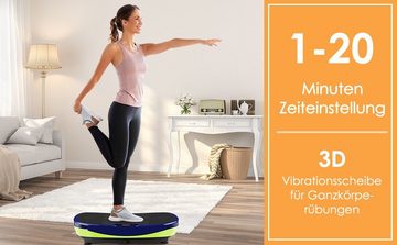 TLGREEN Vibrationsplatte,Leiser Motor mit 120 Stufen + 5 Trainingsprogramme,Ganzkörpertraining, 400,00 W, 120 Intensitätsstufen