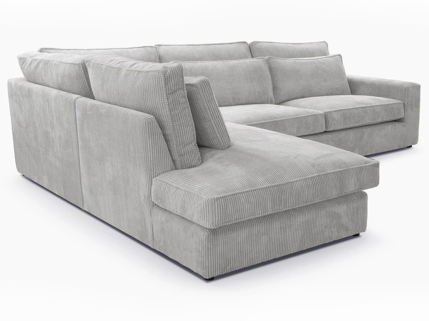 Beautysofa Ecksofa mit dekorativen Kissen PARMA, im modernes Design, klassische Polsterecke inklusive Wellenfedern, Ottomane links oder rechts wählbar – Bild 4 von 5