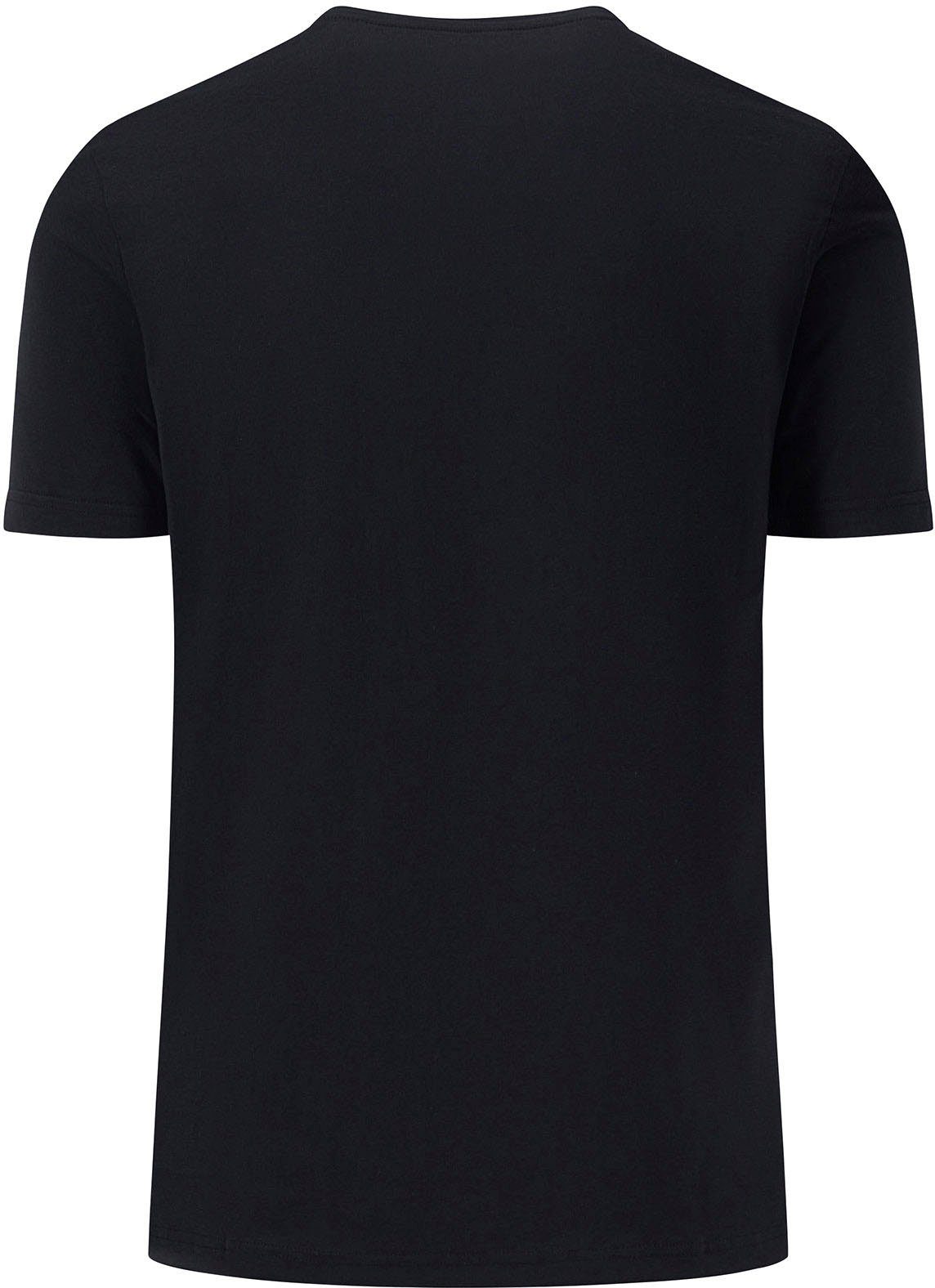 mit schwarz FYNCH-HATTON Logostickerei V-Shirt