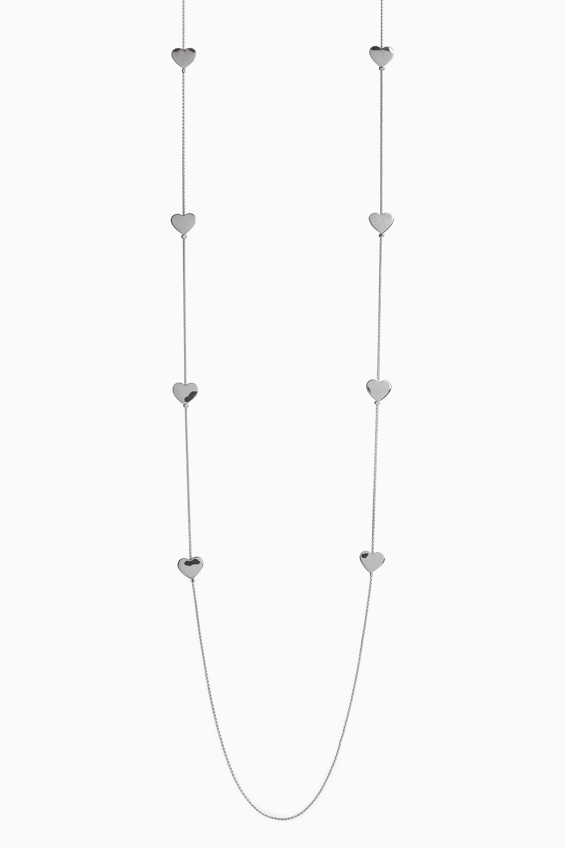 Next Gliederkette Lange Halskette mit zarten Herzdetails (1-tlg)