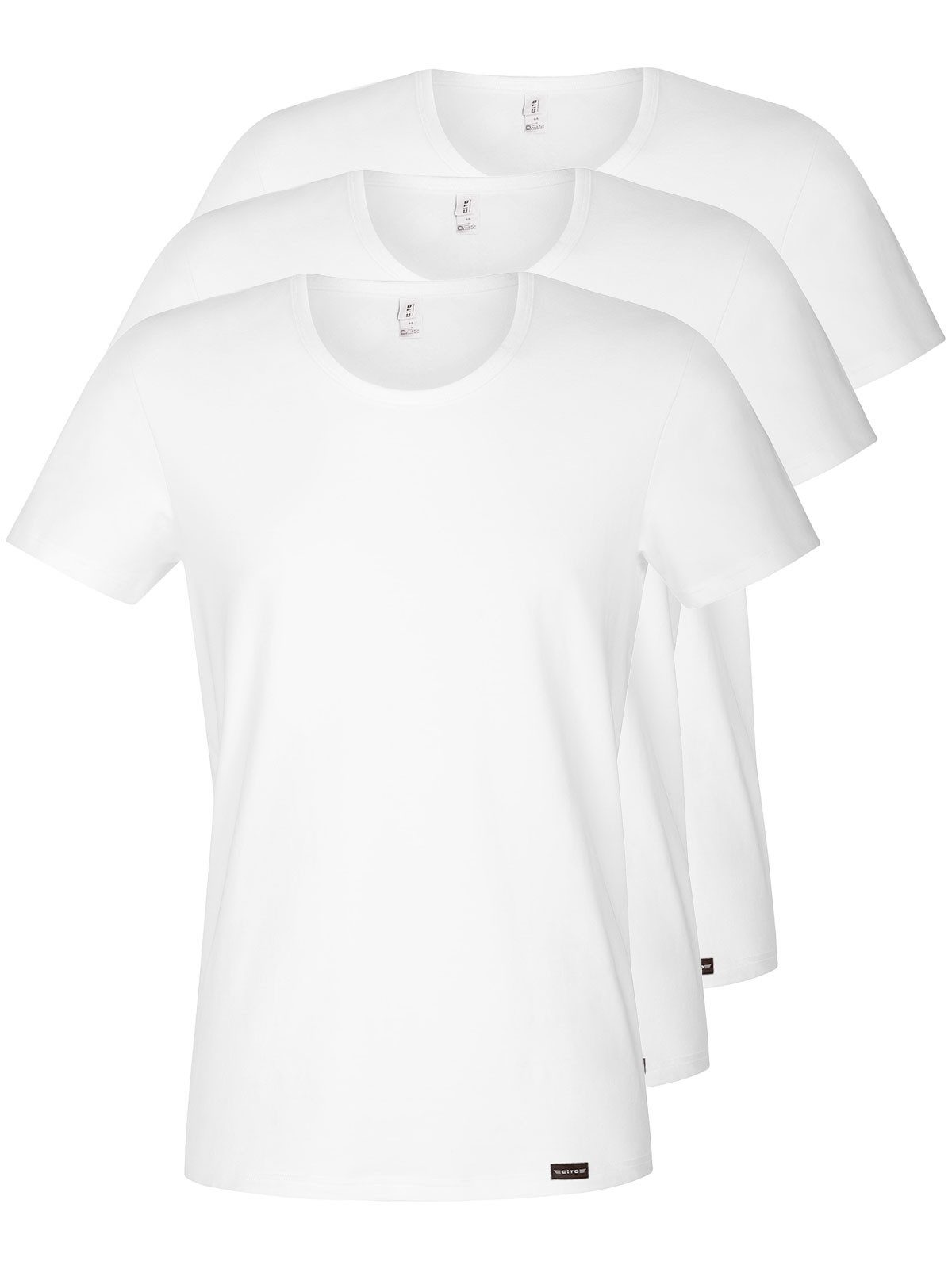Unterziehshirt 3er Pack Herren Shirt 1/2 Arm Rundhals pure cotton