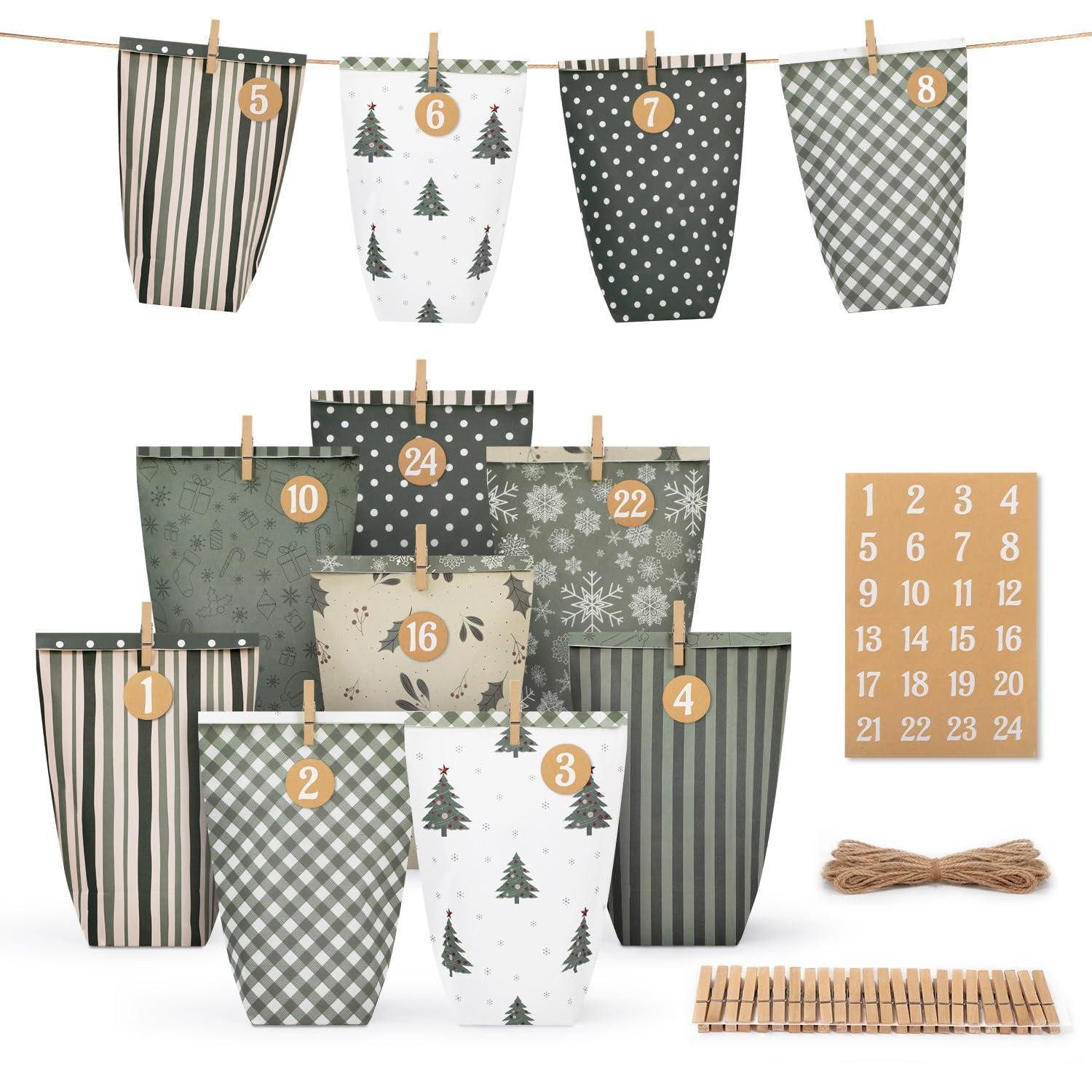 LuxusKollektion DIY-Adventskalender DIY Adventskalender zum Befüllen 24er Set mit Zubehör 2026