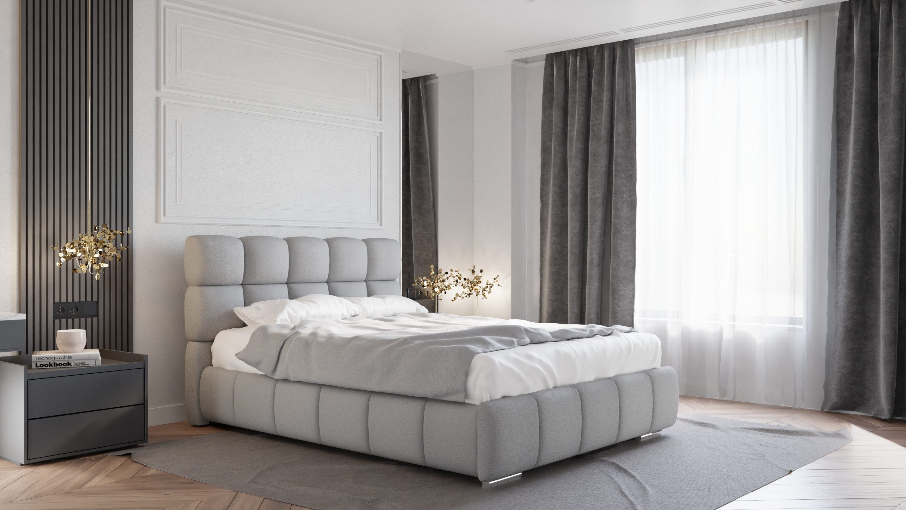 PANDA MÖBEL GmbH Polsterbett BLISS Luxus-Bett günstig online kaufen