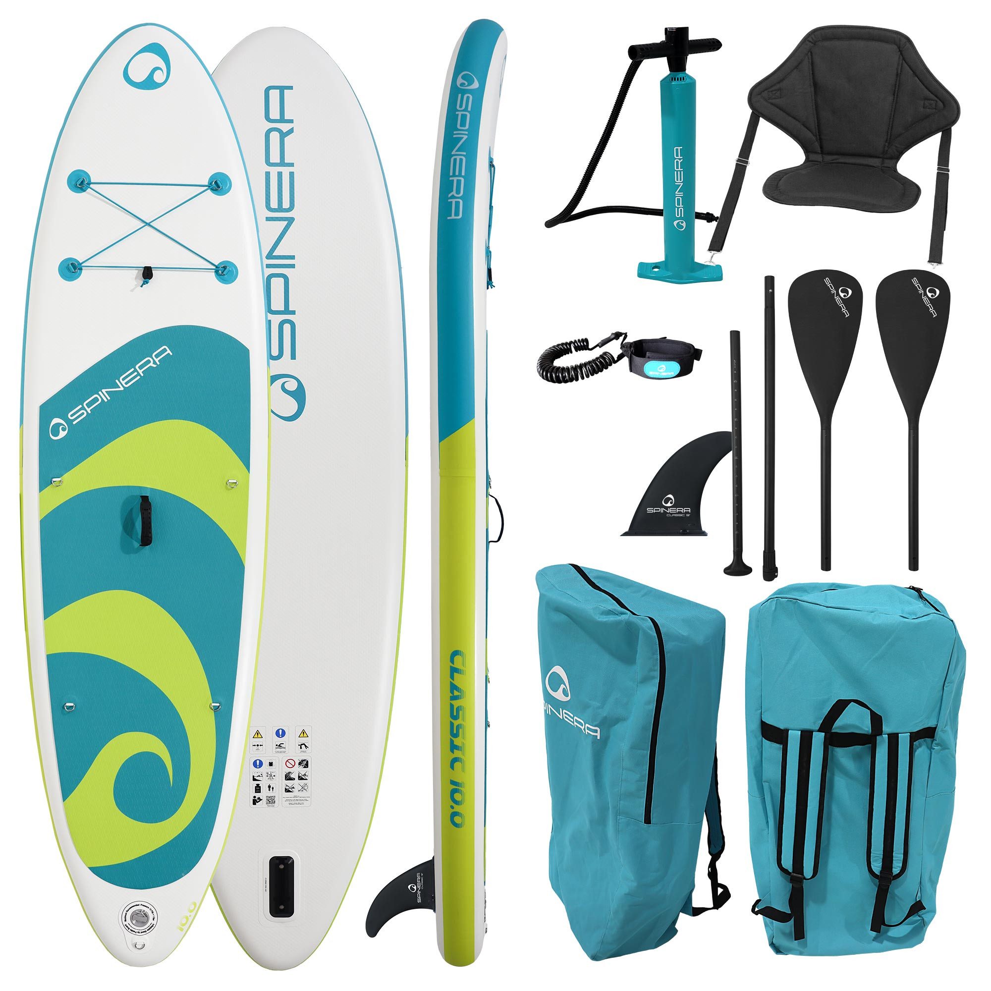 Spinera SUP-Board SPINERA SUP CLASSIC 10.0 PACK 3 iSUP aufblasbar Surfboard, Stand Up