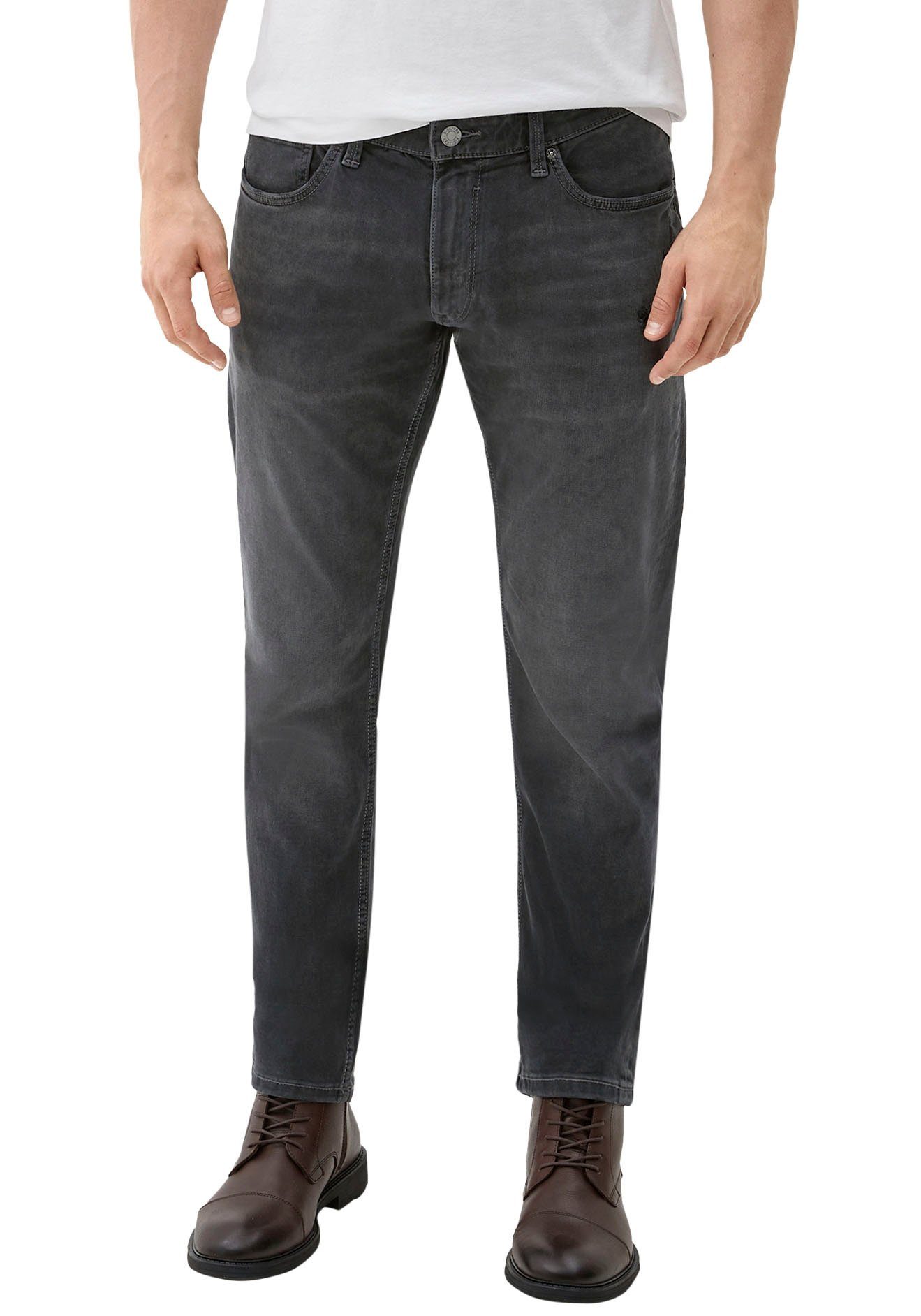 s.Oliver Slim-fit-Jeans KEITH mit authentischer Waschung anthrazit