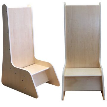 TikTakToo Indoor-Rutsche 2in1 Kinderstuhl Rutsche für Kleinkinder ab 1 Jahr, 2-fach Funktion Stuhl und Kleinkindrutsche, aus Holz, kippsicher
