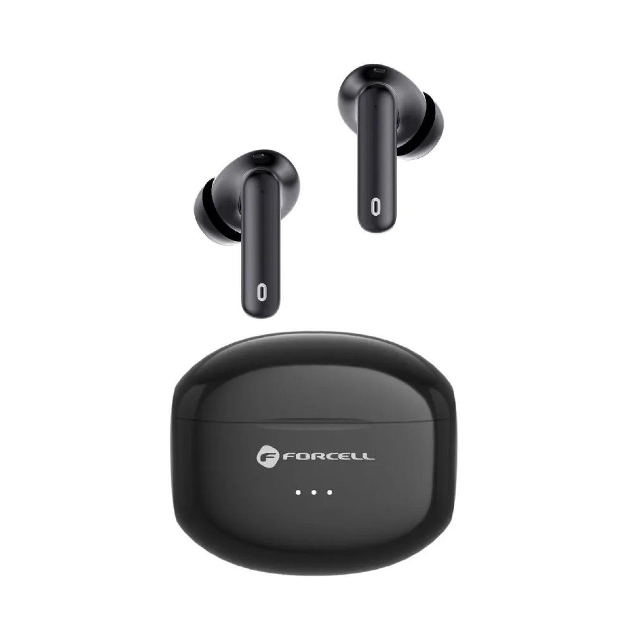 Forcell F-AUDIO drahtgebundene Ohrhörer TWS Clear Sound schwarz 320 mAh Bluetooth-Kopfhörer