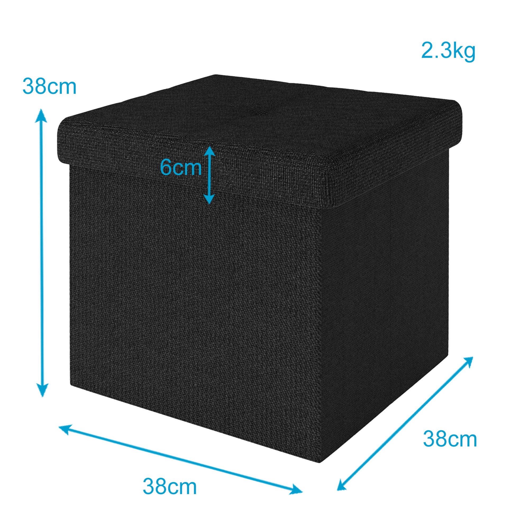 Intirilife Sitzhocker (Sitzwürfel mit Stauraum 38x38x38 günstig online kaufen