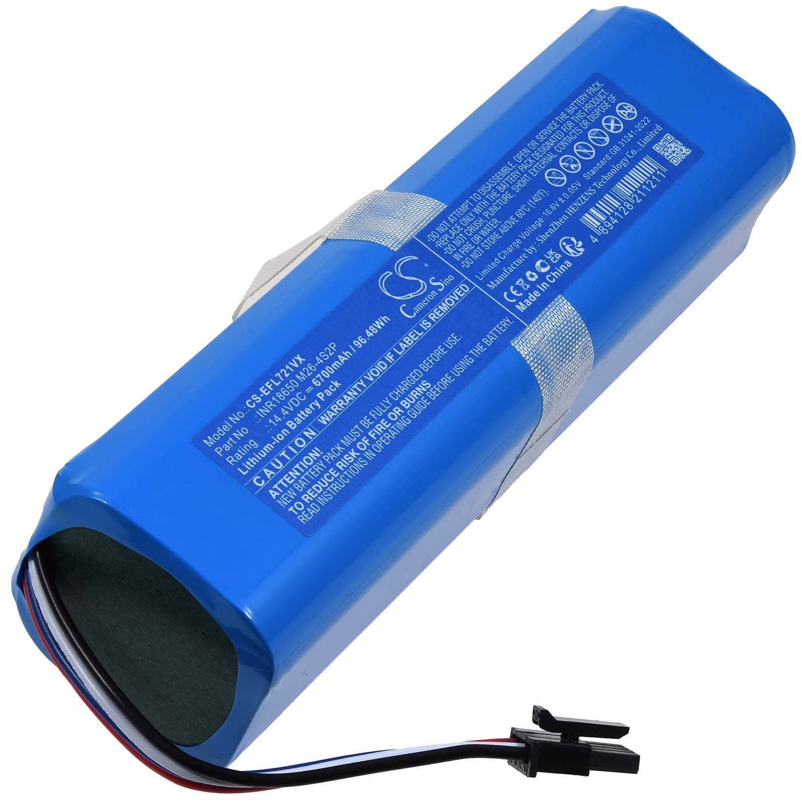 Powery XXL-Akku für Lifero RX10 Staubsauger-Akku 6700 mAh (14.4 V)