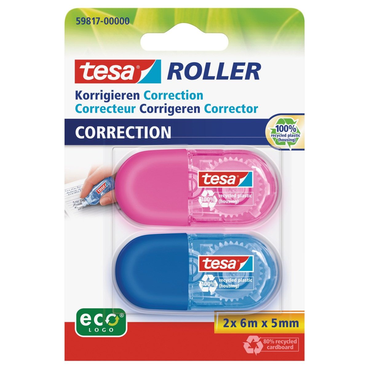 tesa Tintenkiller tesa Korrekturroller Mini 6mx5mm 2 Stück