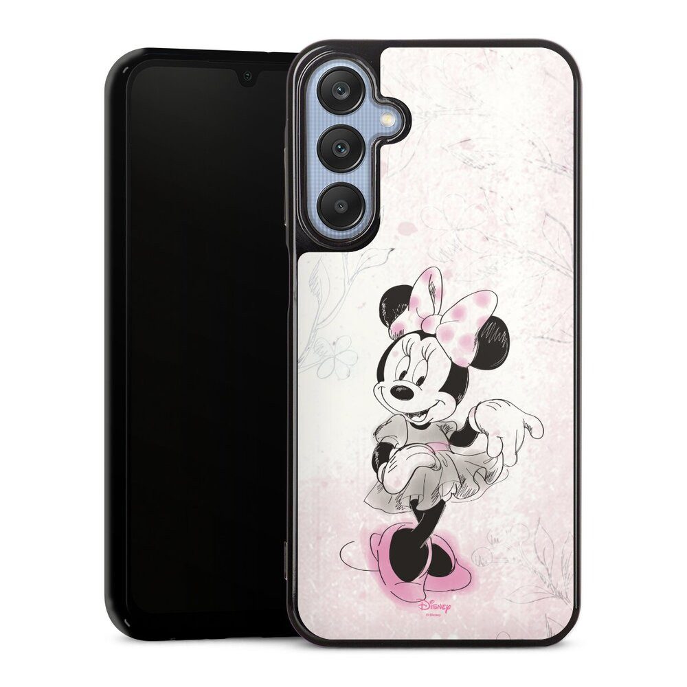 DeinDesign Handyhülle Minnie Mouse Disney Vintage Minnie Watercolor, Samsung Galaxy A25 5G Silikon Hülle Bumper Case Handy Schutzhülle