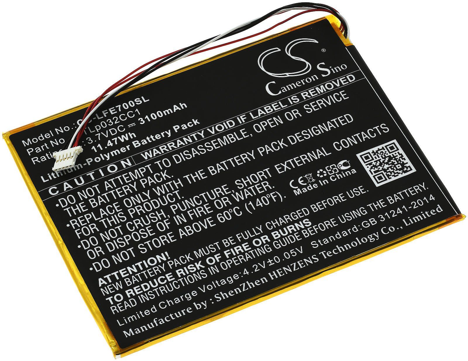 Powery Akku kompatibel mit Leapfrog Typ TLp032CC1 Laptop-Akku 3100 mAh (3.7 V)
