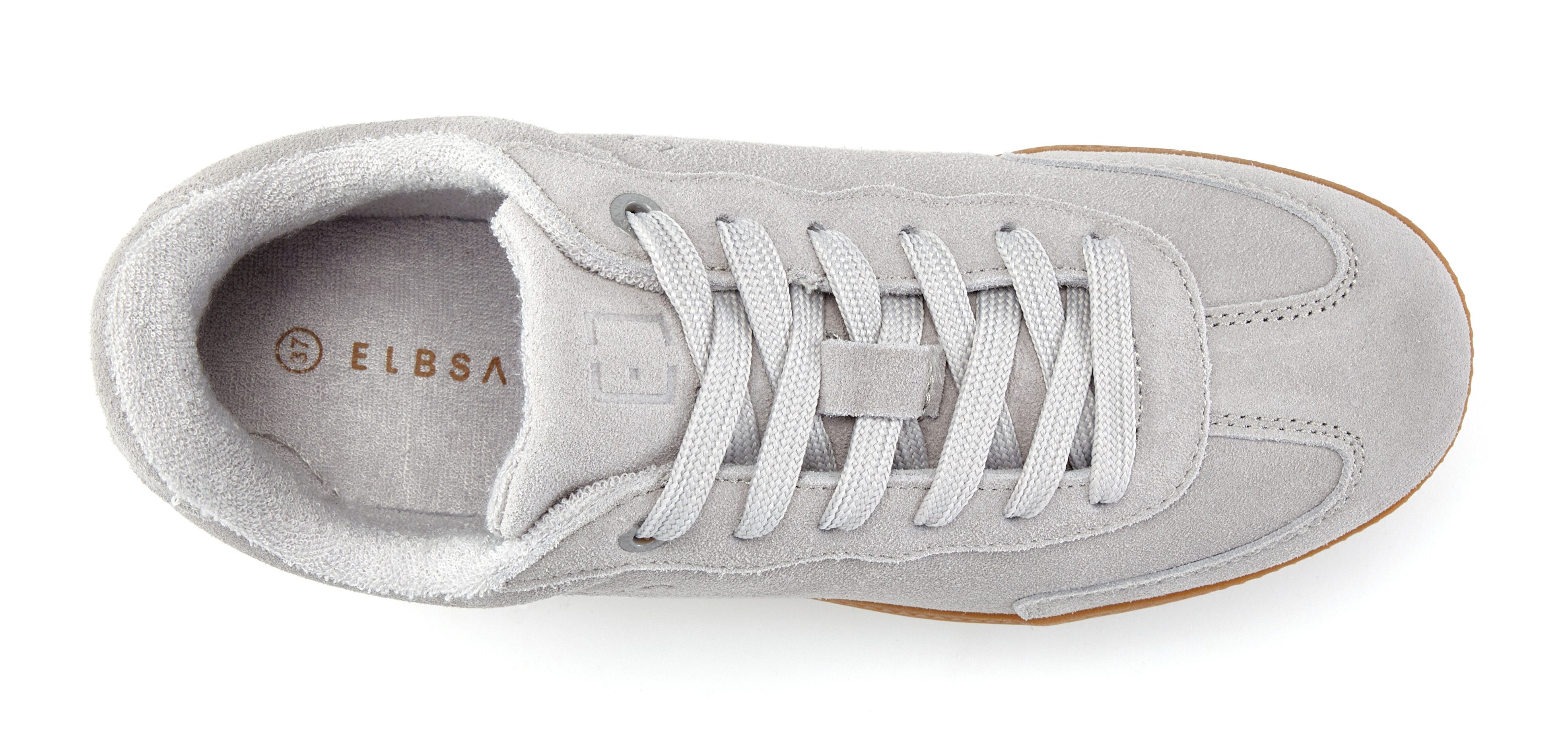 Elbsand Freizeitschuh, Schnürschuh, Turnschuh, Retro Sneaker, Lederschuh Sneaker Ledersneaker, Schnürhalbschuh aus Leder im modernen Retro Look