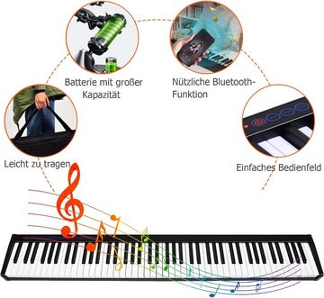 KOMFOTTEU Spielzeug-Musikinstrument 88 Tasten, Digital-Piano Setinkl. Tragetasche und Schultergurt