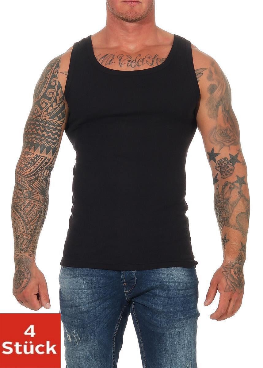 EloModa Unterhemd 4er Set Unterhemd Unterwäsche Feinripp 100% Baumwolle, (4 günstig online kaufen