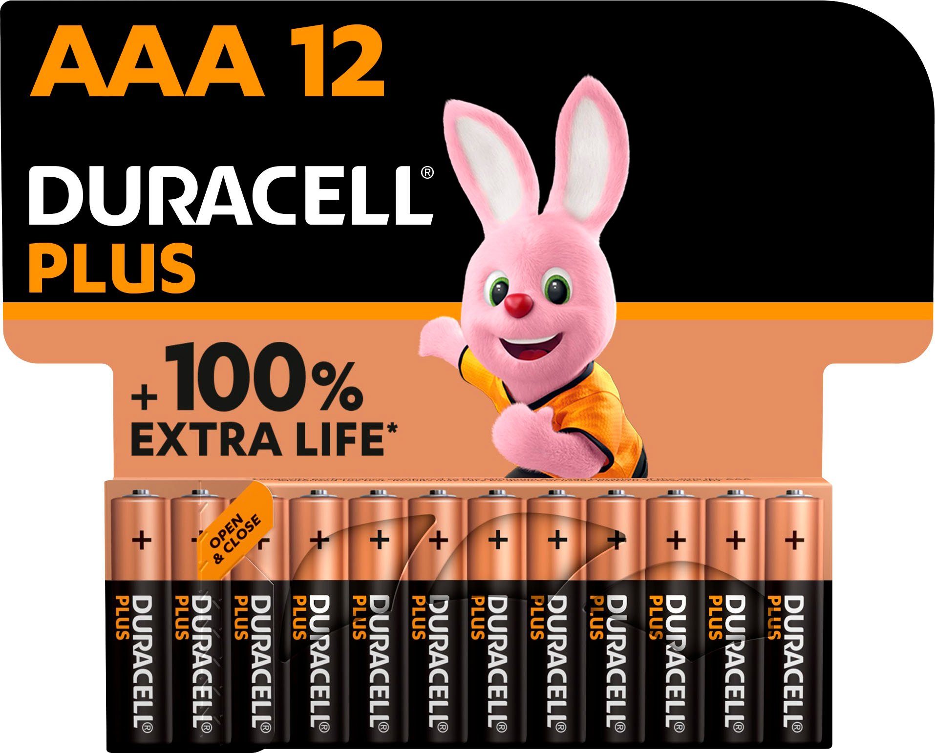 Duracell 12er Pack Plus Batterie, LR03 (12 St)
