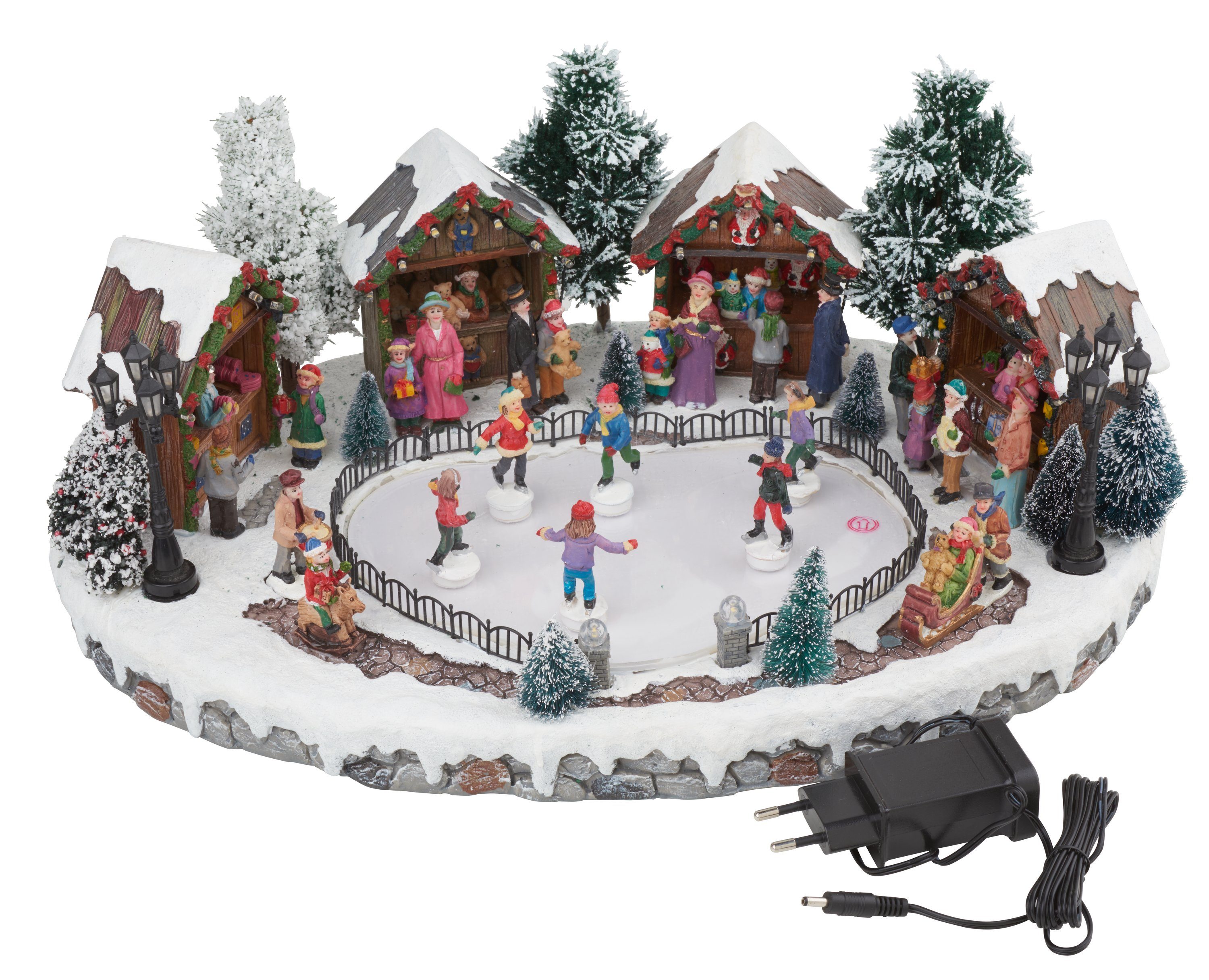 VBS LED-Dekofigur Weihnachtsmarkt, mit LED Beleuchtung und Musik günstig online kaufen