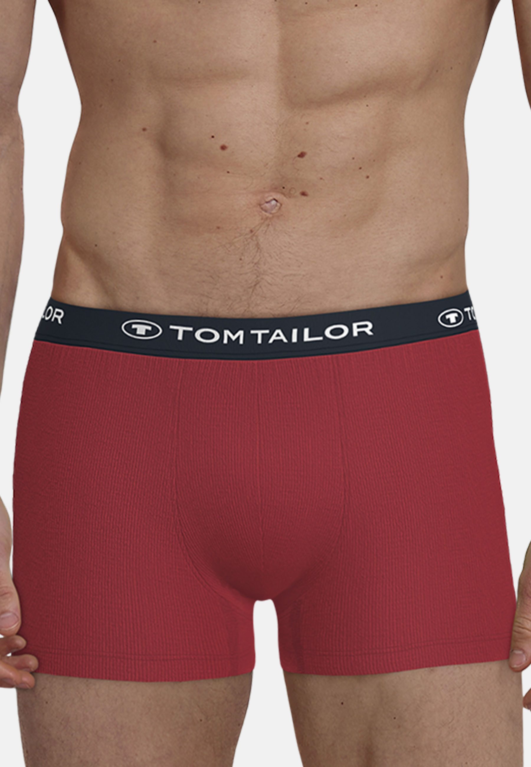 TOM TAILOR Boxershorts Buffer (3er Pack) weich, bequem, basic, eng, Logobund, Baumwollmix