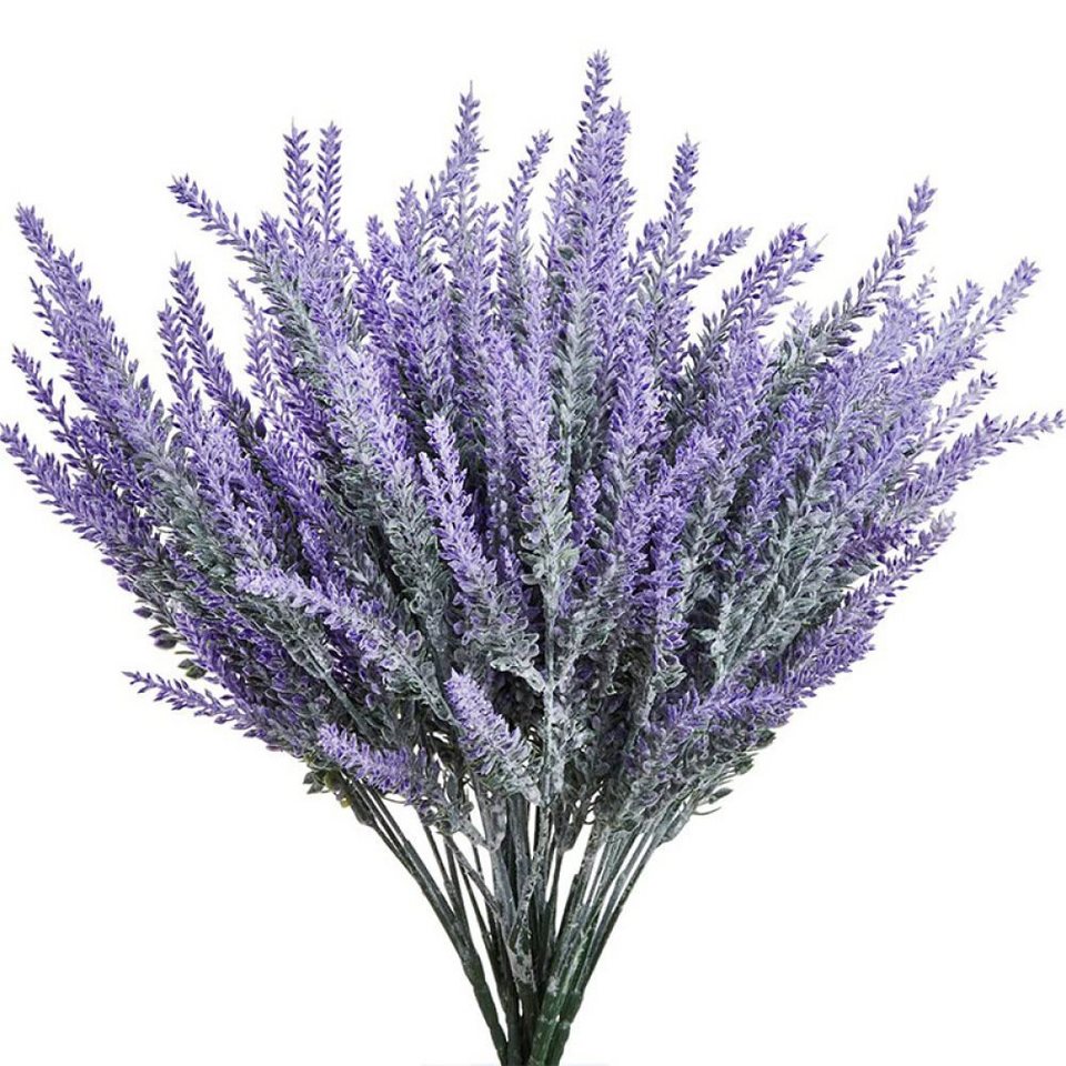 Kunstblumenstrauß 12 Sträuße künstlichen Lavendels aus Plastik, FeelGlad