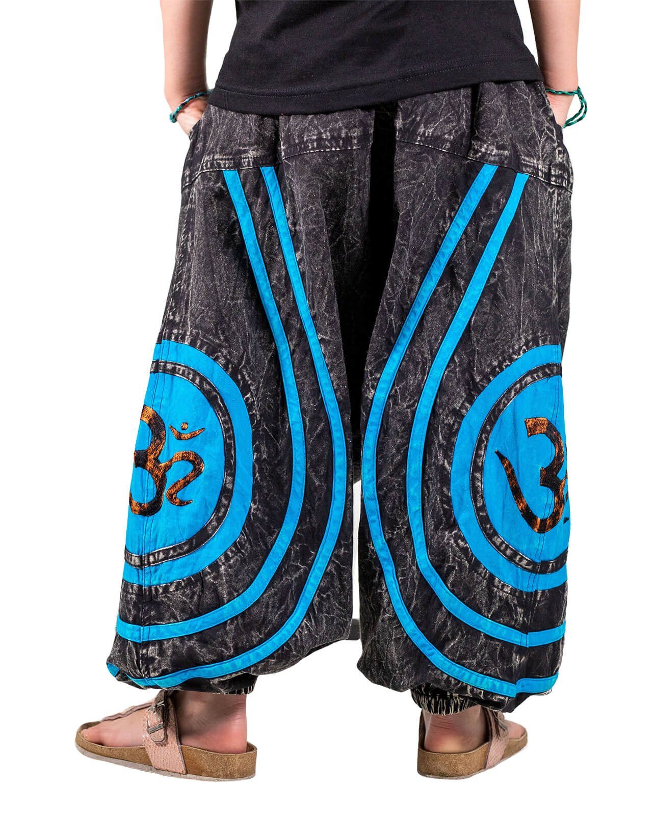 KUNST UND MAGIE Haremshose/Jodhpur-Hose Kunst&Magie Coole Kinder Haremshose Aladin Hose Hippie Stonewashed OM