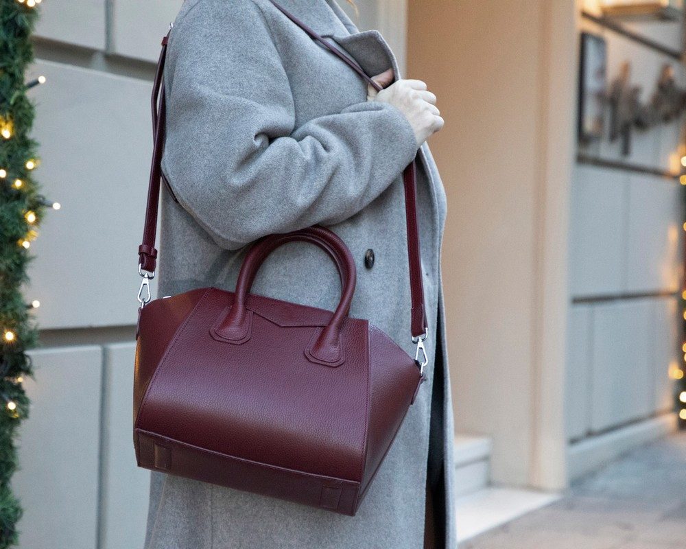 Renna Leather Handtasche Lorenza Mittelgroße Echtleder Handtasche Damen