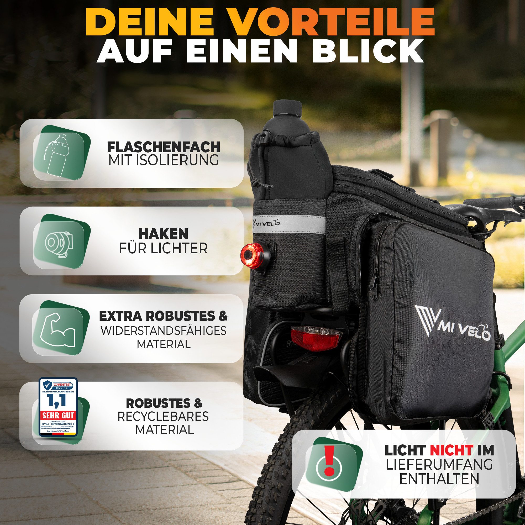 MIVELO Fahrradtasche, wasserabweisend