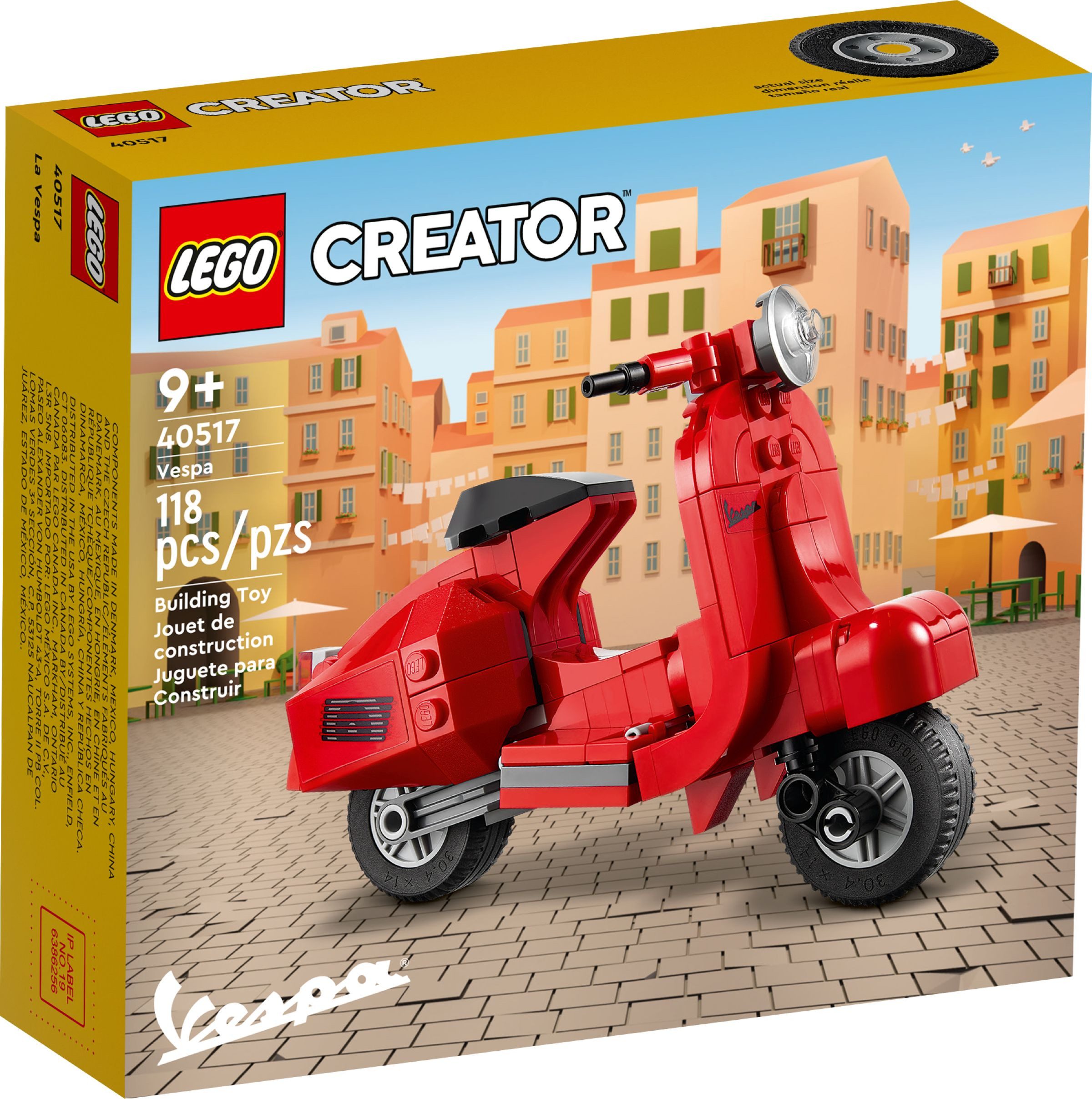 LEGO® LEGO® Vespa Ferrarirot - 40517 Teile 118x Spielbausteine, (Bausteine, günstig online kaufen