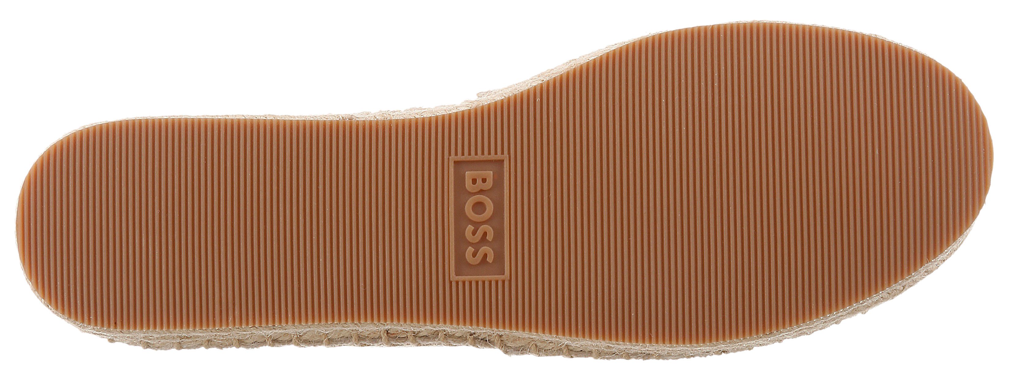 BOSS Madeira Espadrille Slipper mit Bastsohle, Mokassins, Sommer Schlupfschuh