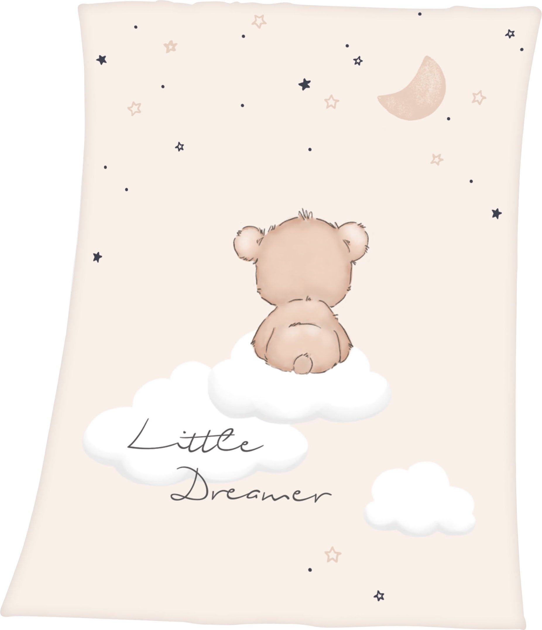 Babydecke »Little Dreamer«, Baby Best, mit niedlichem Teddydesign