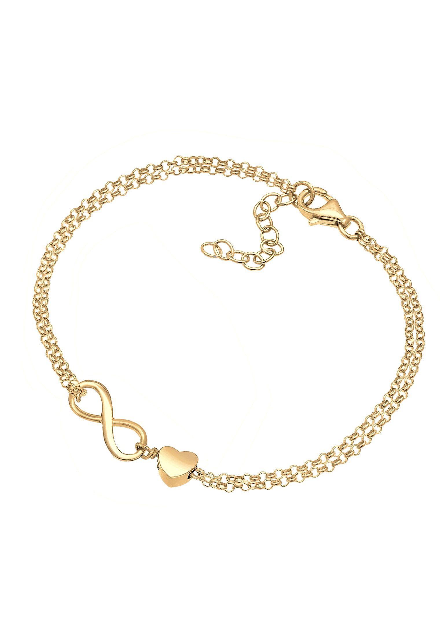 Elli Armband Herz Unendlichkeit Infinity 925 Silber (kein Set, 1-tlg), Herz günstig online kaufen