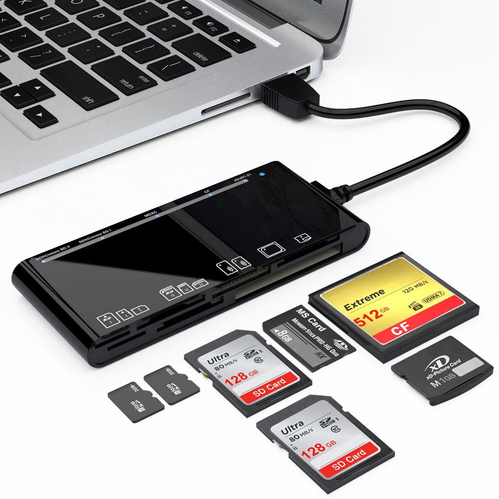 Speicherkartenleser Speicherkartenleser Handy-Kartenleser 7-in-1-Funktion Datenspeicherung
