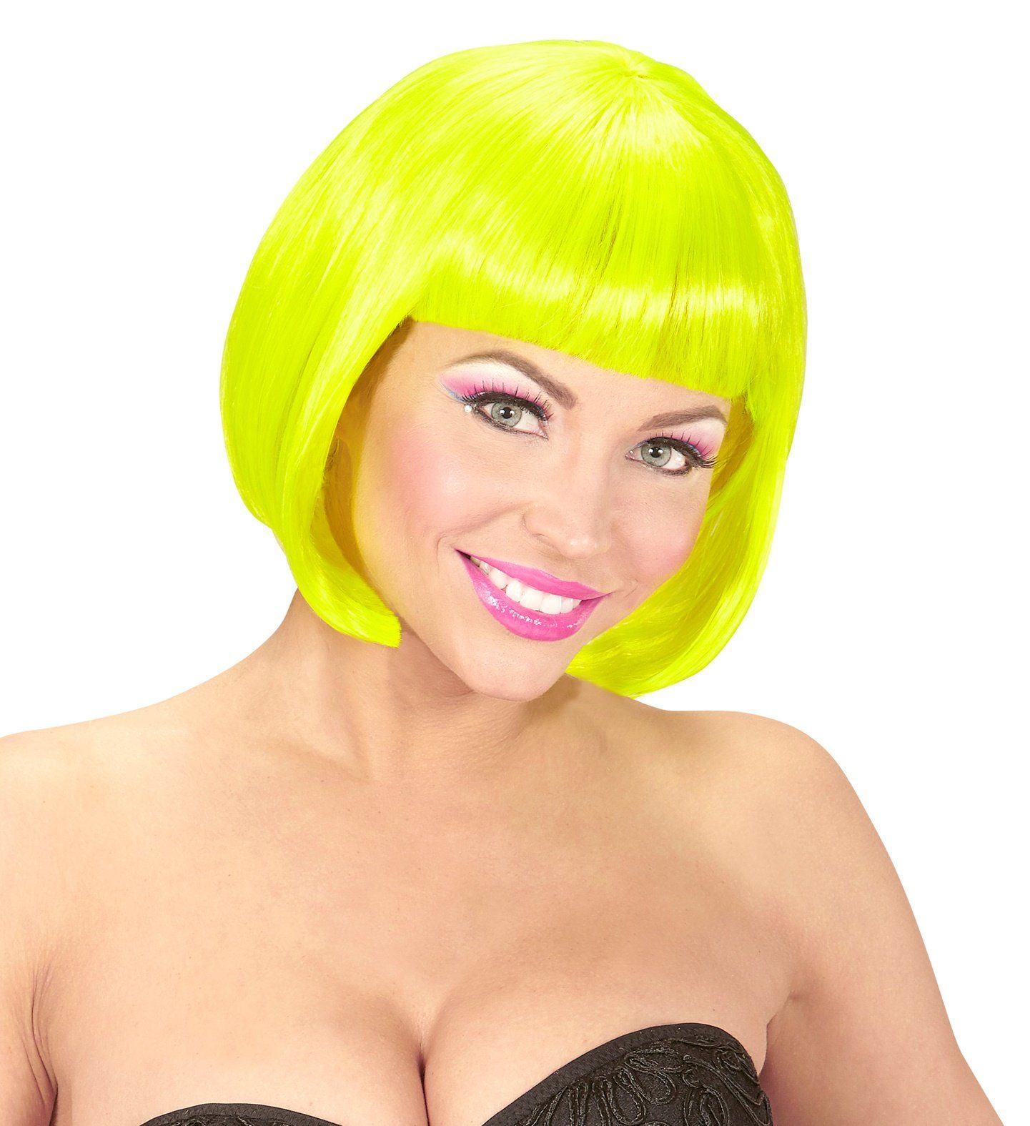 Kostüm-Perücke Damen Bob Perücke 'Valentina' 74974, Neon Gelb