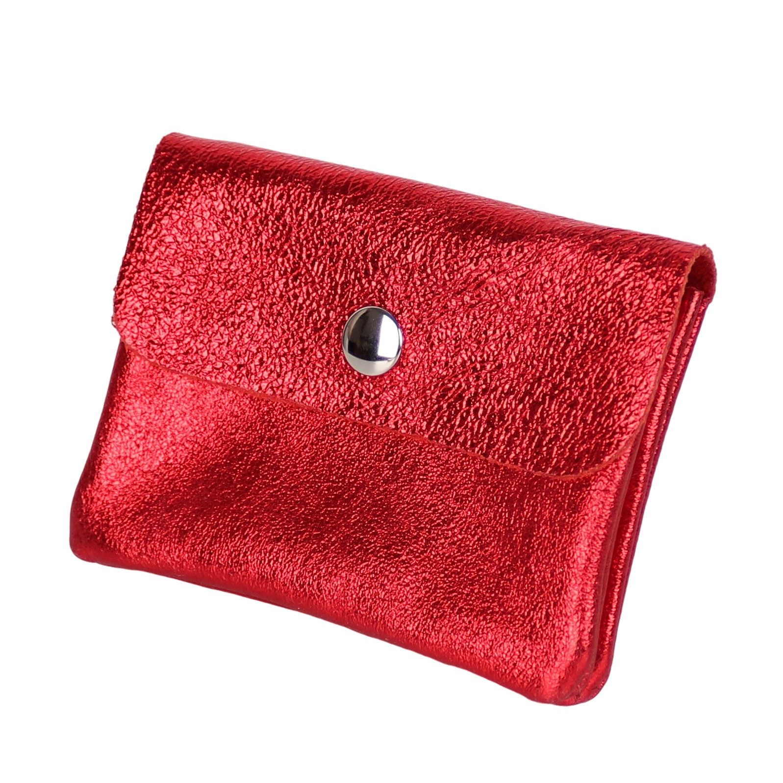MIRROSI Mini Geldbörse Kleines Mittelgroßes Portemonnaie MADE IN ITALY Echtleder (11x8x2cm BxHxT), viele tolle Trendfarben zur Auswahl, leicht