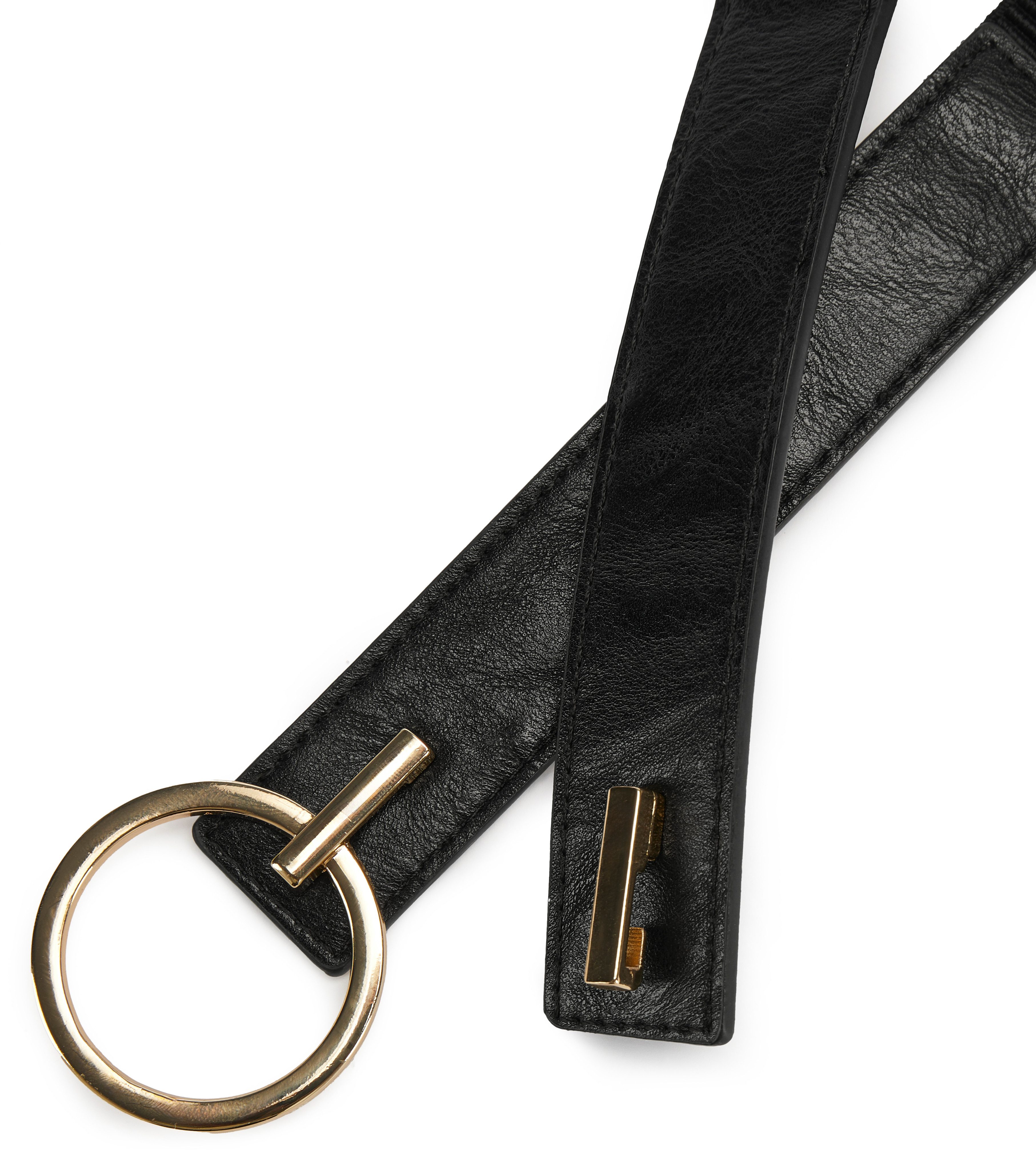 LASCANA Taillengürtel Stretchgürtel mit Ring-Detail, Bauchgürtel, Shaping-Effekt, für Kleid & Overall