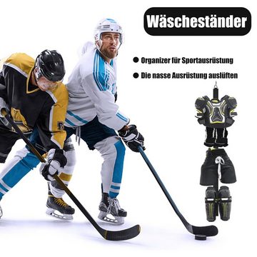 MAGICSHE Kleiderbügel Hockey-Trockenständer Ausrüstung Hängeregal, 120*5cm Tragbare Haken