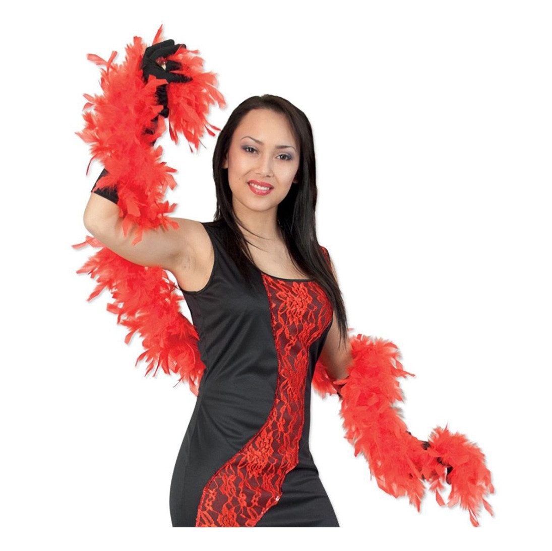 Fries Kostüm Federboa ca.180 cm – Weiß, Schwarz, Rot, Lila, Pink – Karneval, Federleicht & glamourös
